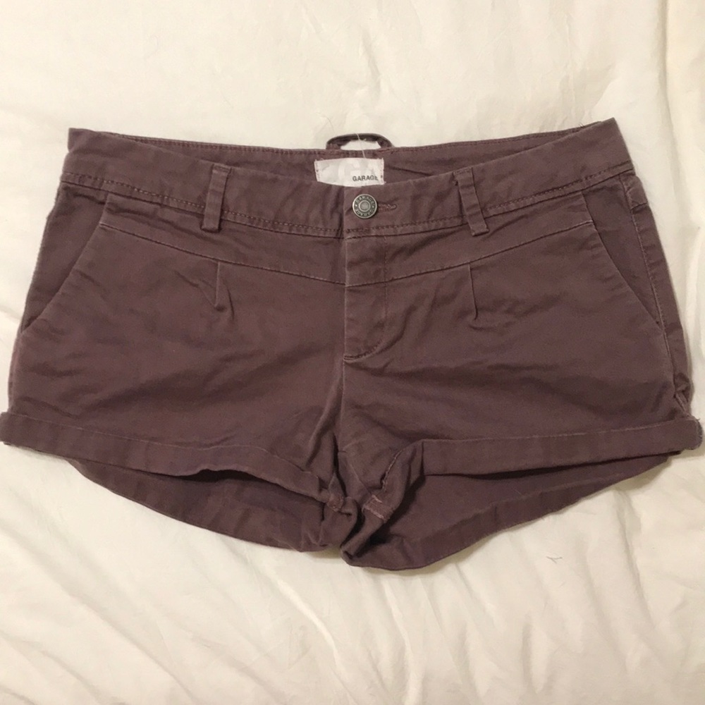 Maroon camp-style shorts